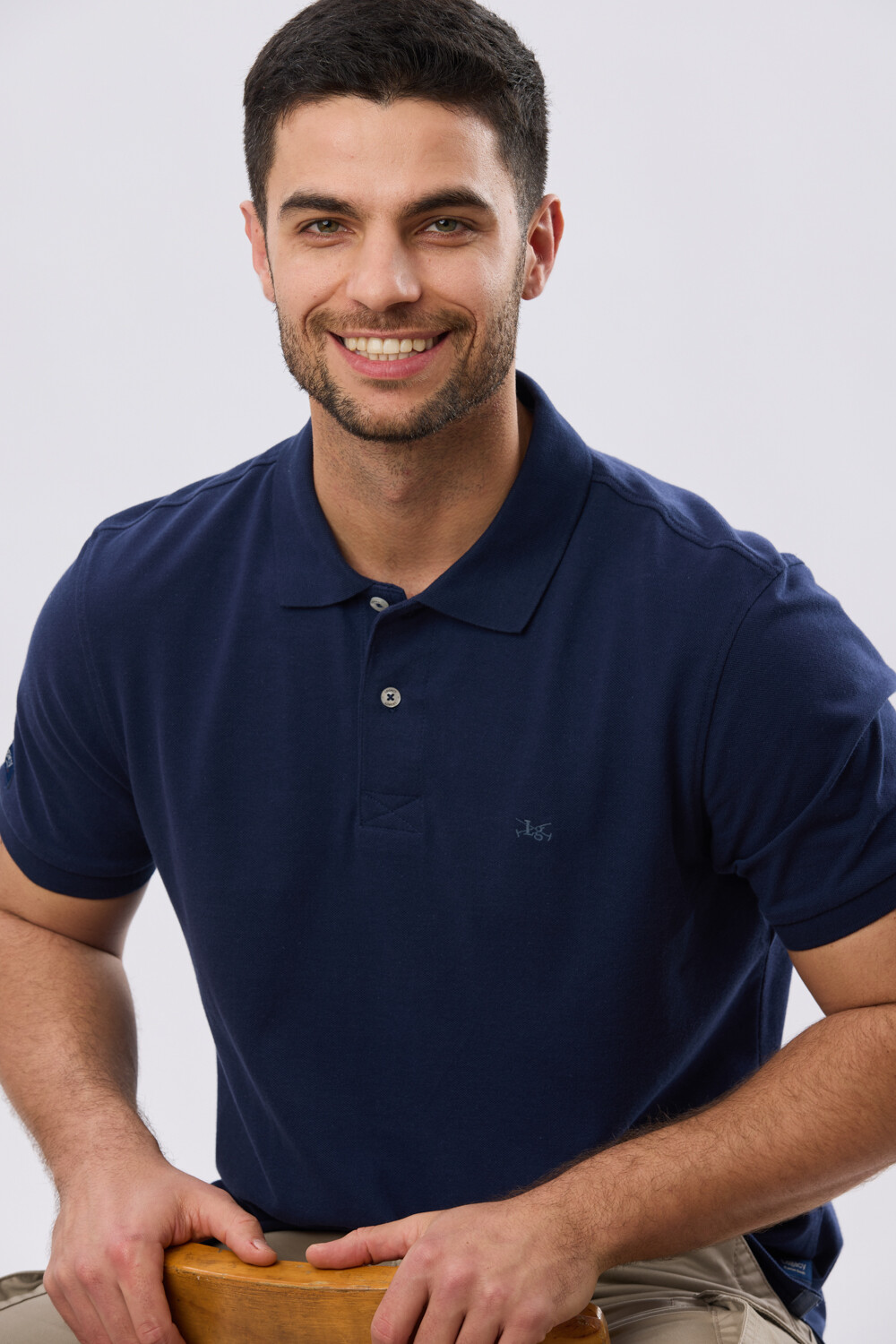 REMERA POLO LISA PIQUÉ Azul