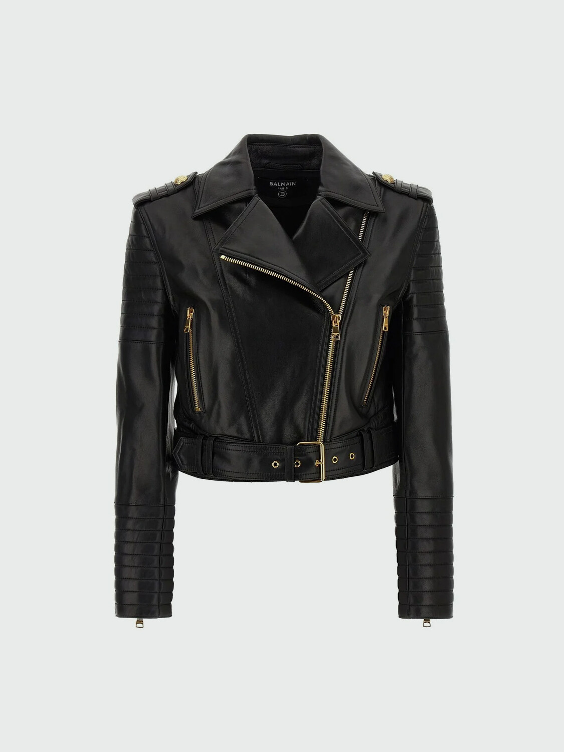 BALMAIN - CHAQUETA DE CUERO Negro