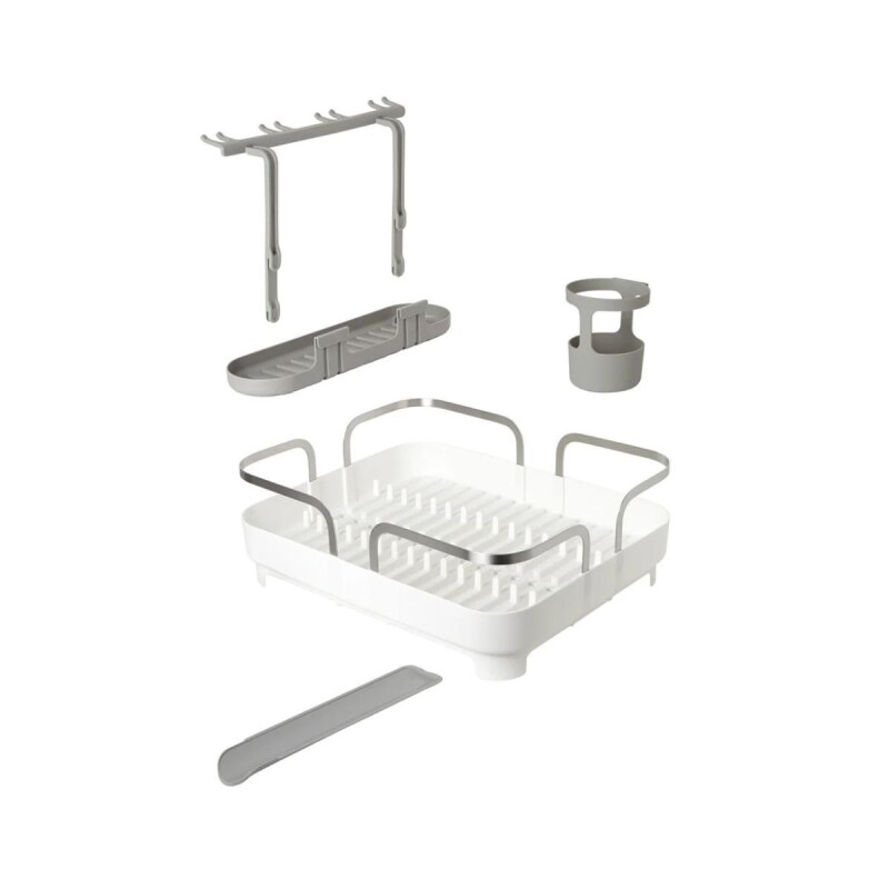 Escurridor de platos plástico y acero Blanco