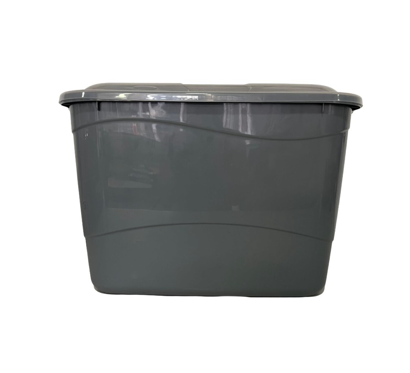 Caja Organizadora rectangular grande de plástico con trabas - RAINHA 