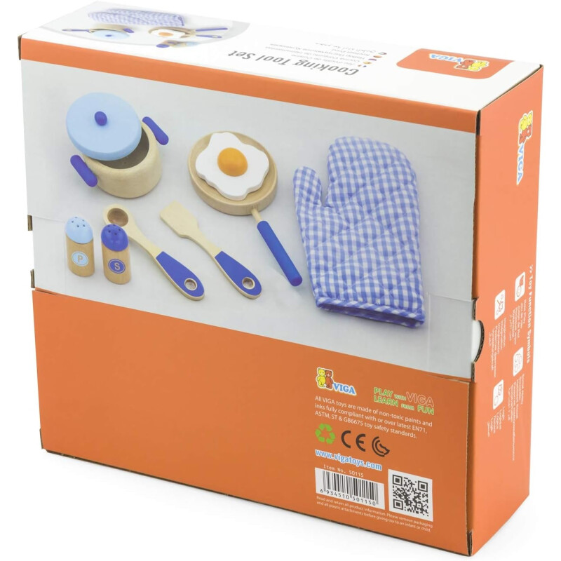 Mi Primer Set De Cocina Celeste De Madera Para Niños Viga Mi Primer Set De Cocina Celeste De Madera Para Niños Viga