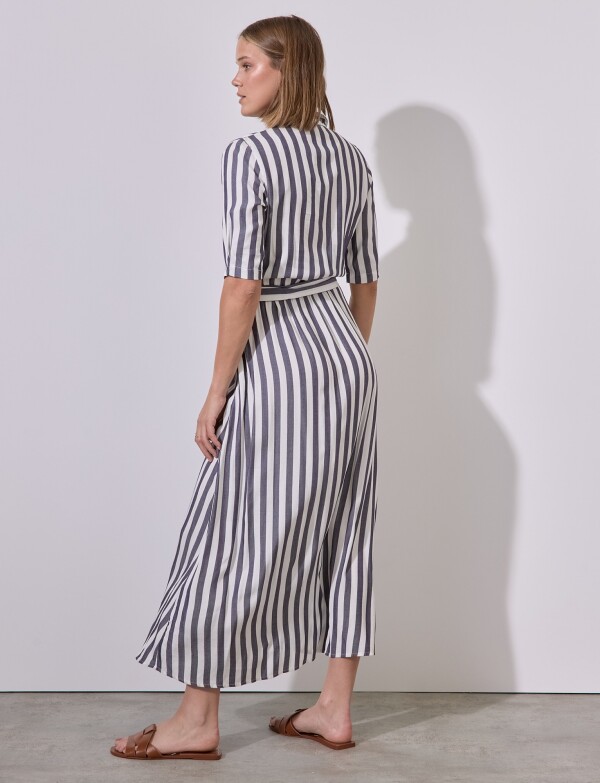 Vestido Maxi Stripes BLANCO/AZUL