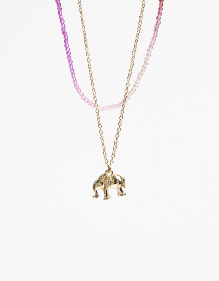 Collares Cortos Lucky charm Collar Corto Elefante Lucky - Combinacion Multicolor