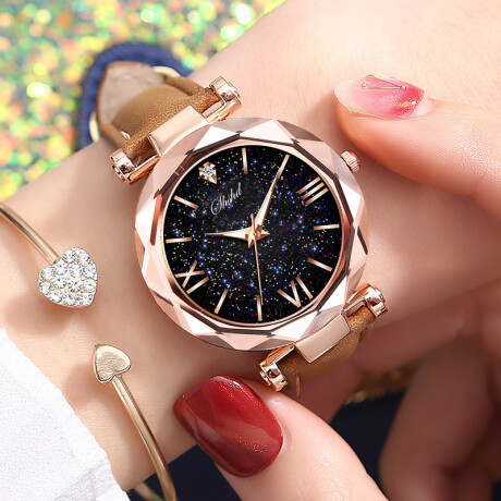 Set De Reloj Renata Marrón