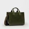 Cartera de Mano Capri En Cuero Liso Verde