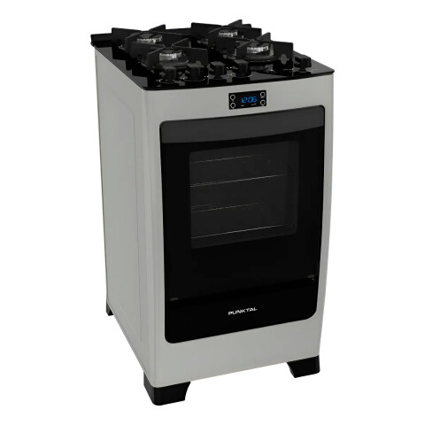 COCINA PUNKTAL PK-735 4H GRIS + Vidrio Negro Panel digital N/A