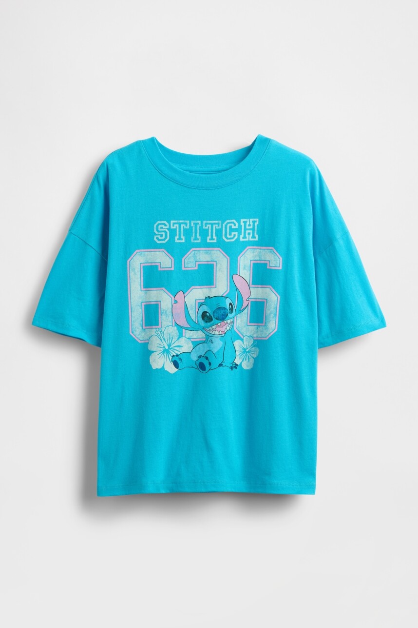 Remera Gráfico Niña True Cyan Blue 663