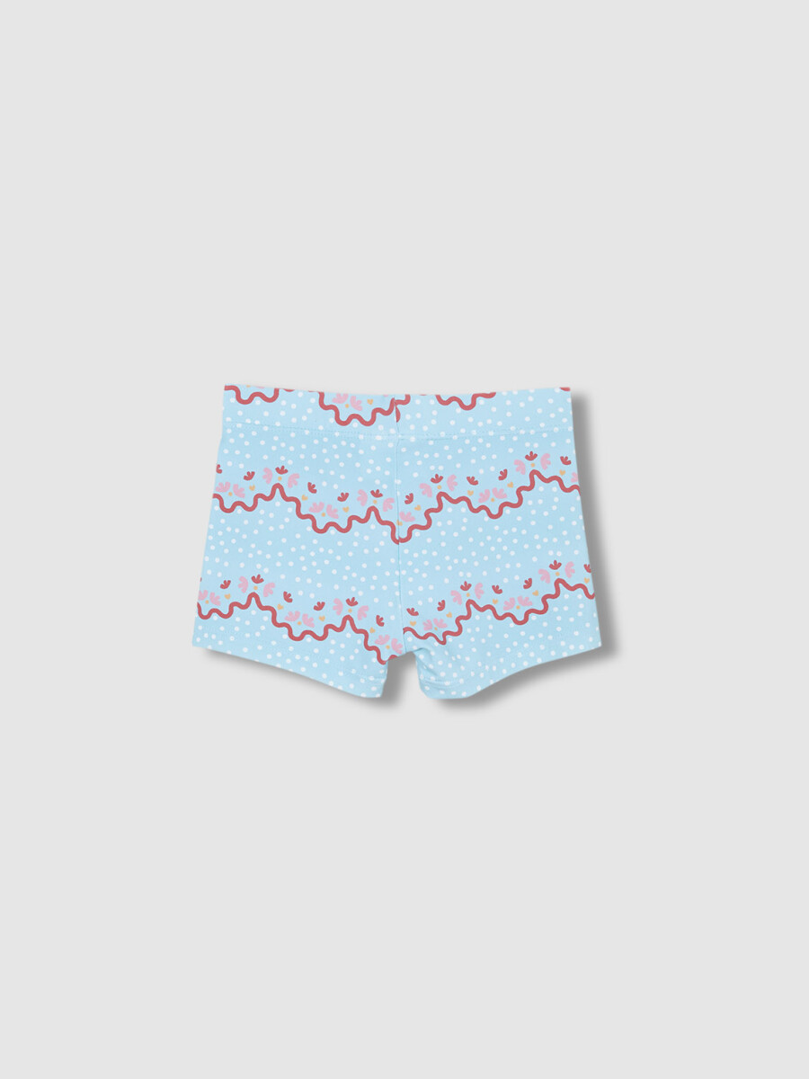 Bañador Estampado Ondas Azul Talco