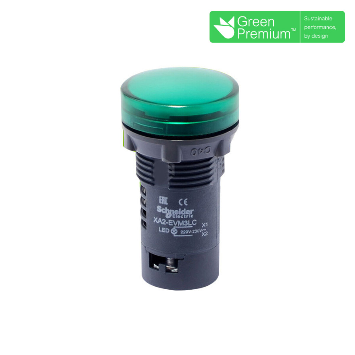 Piloto led verde ø22mm IP65 230Vac Easy - TL5041 