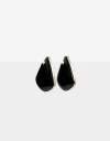 Aros Argollas Color Argollas Resina Y Metal - Negro