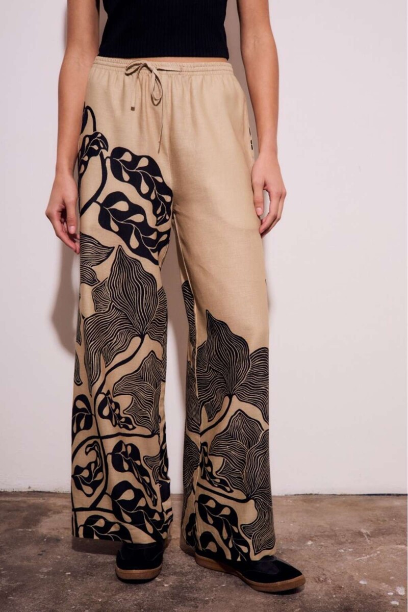Pantalon Con Lino - Print 