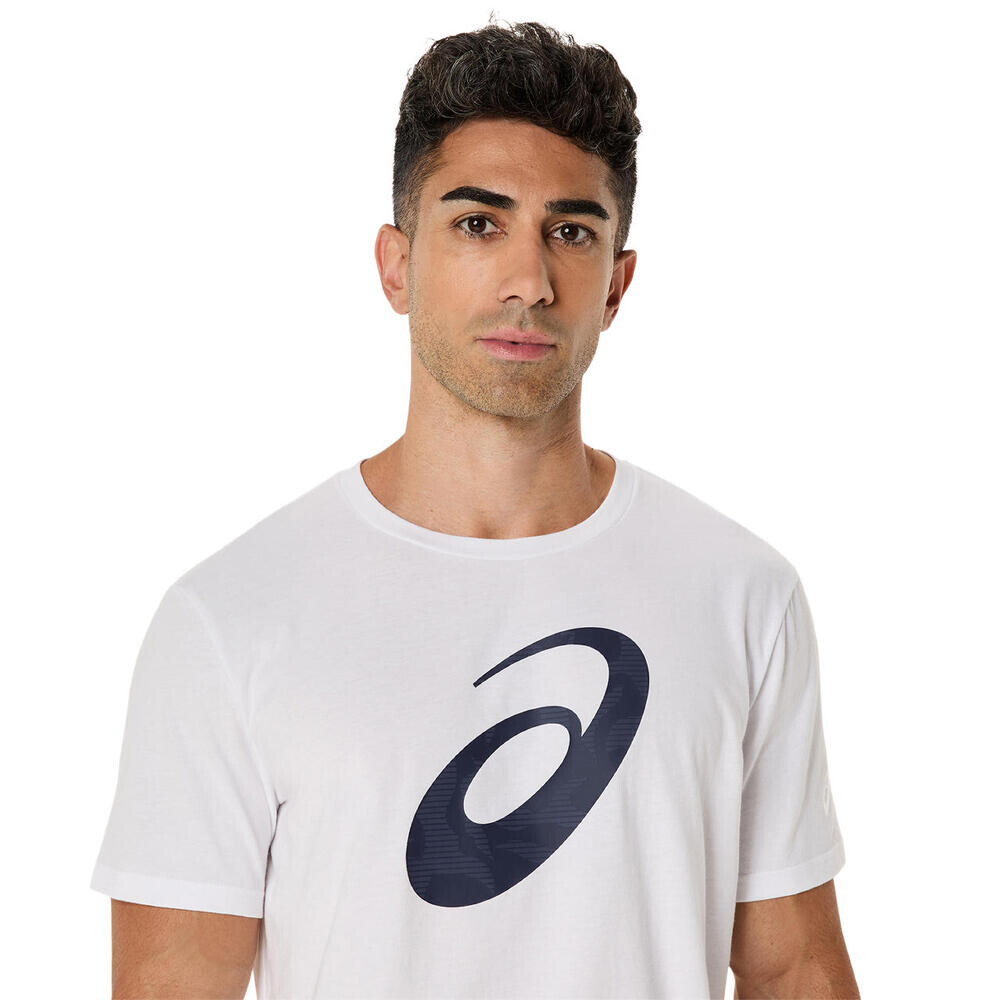 Spiral Logo Graphic Cotton Blend Tee - Hombre Brilliant White