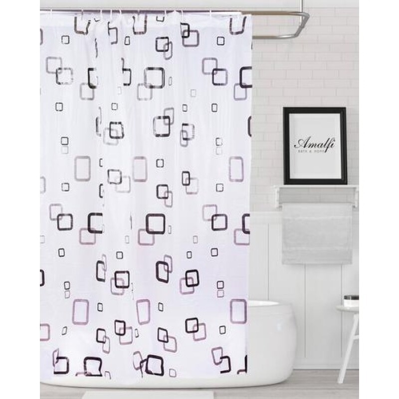 Cortina de baño Amalfi en PVC diseños estampados 180 x 180cm Diseño 2