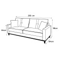 SOFA 3 CUERPOS MALIBU - BOUCLE LISO CINZA SOFA 3 CUERPOS MALIBU - BOUCLE LISO CINZA