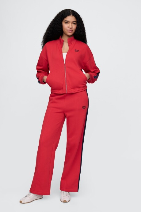Campera Deportiva Logo Gap Sin Felpa Mujer Modern Red