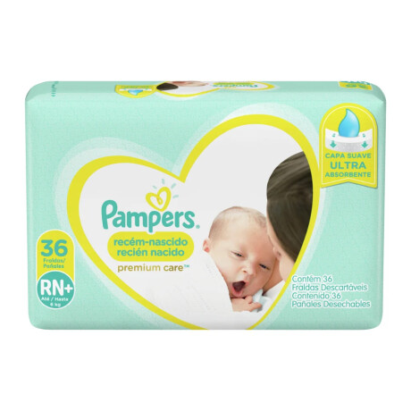 Pañales Pampers 3x Premium Care RN+ 36 Unidades Pañales Pampers 3x Premium Care RN+ 36 Unidades