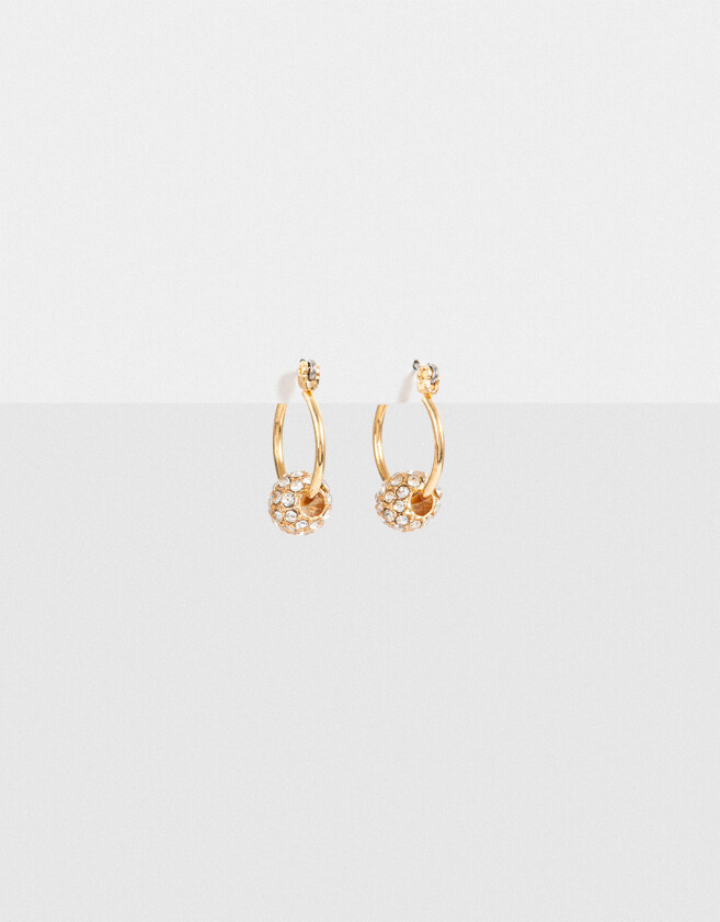 Aros Argollas Con strass Argollas Con Strass - Dorado