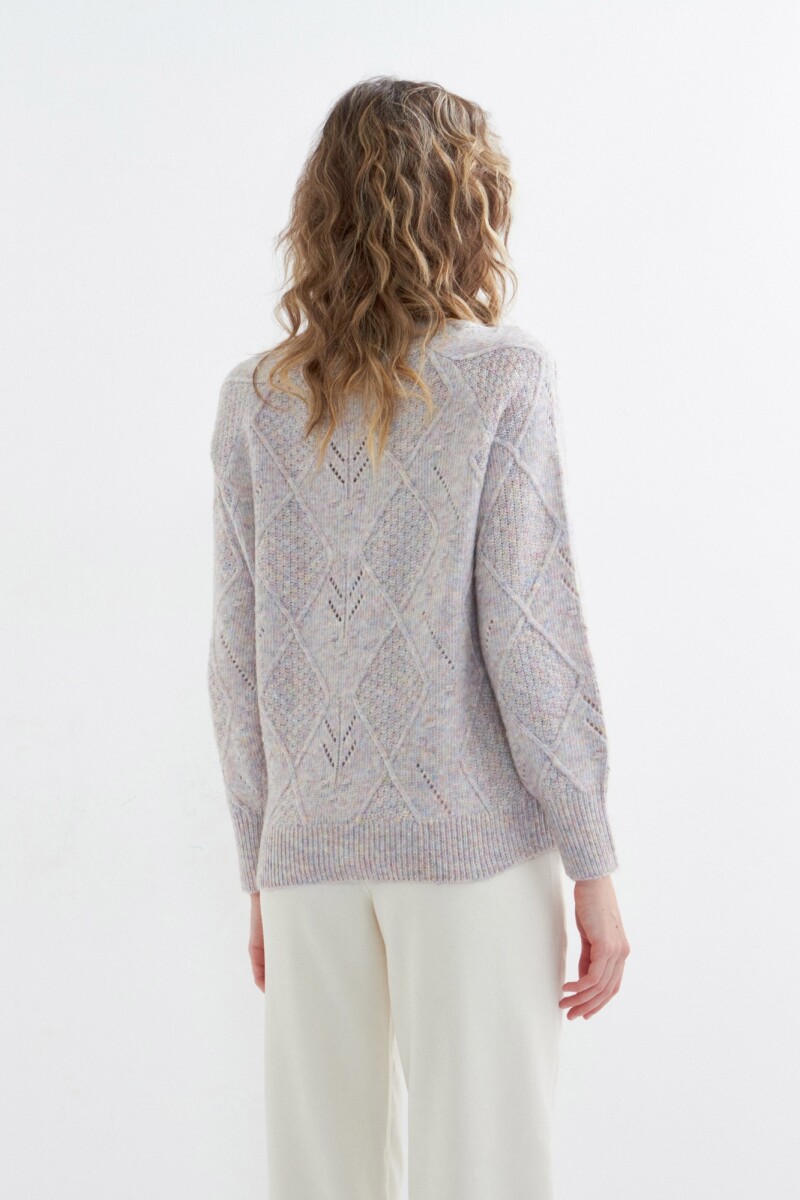 Sweater con estructura lila