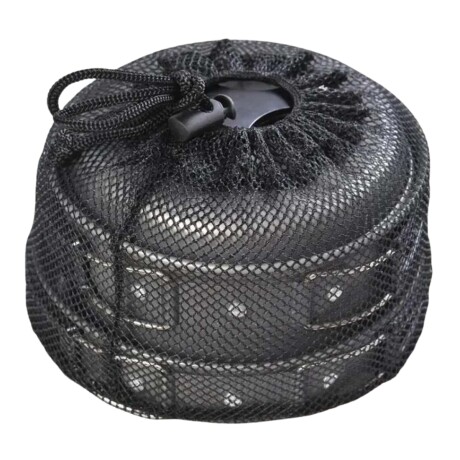 Juego de ollas para camping - 5 piezas Negro