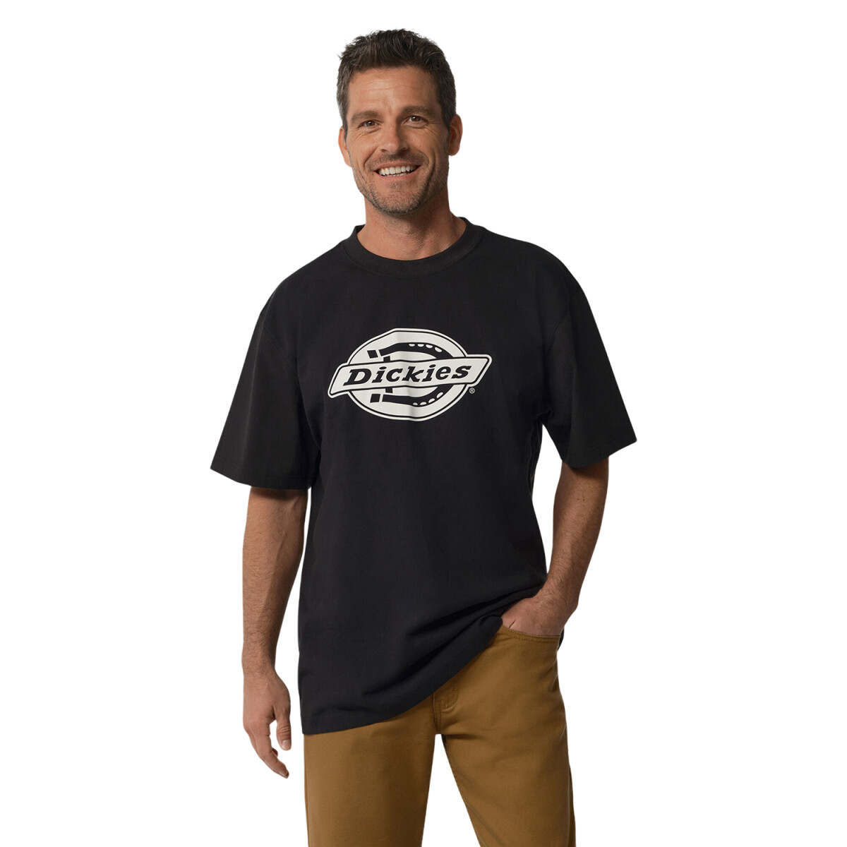 Remera Dickies Single Color Logo Chest - Negro 