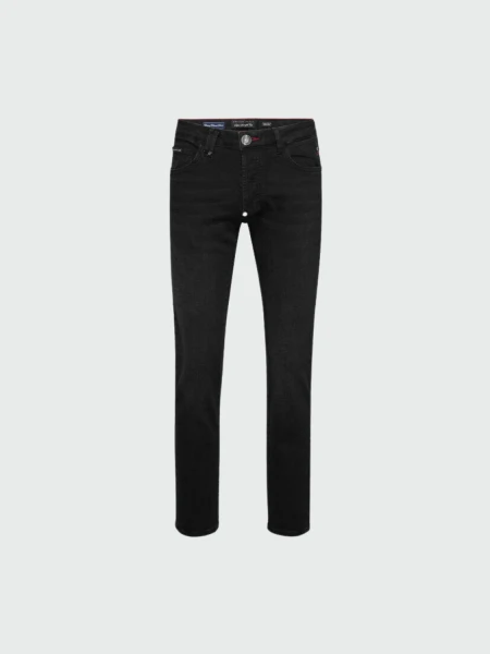 PHILIPP PLEIN - pantalones vaqueros corte recto básicos Negro