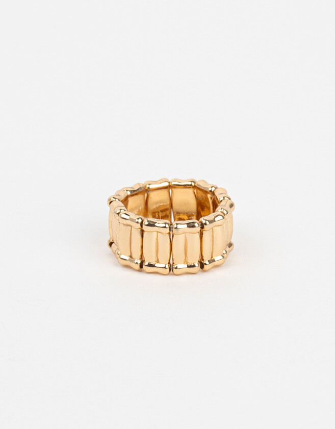 Anillos Medianos y Grandes De metal Anillo Con Elástico - Dorado
