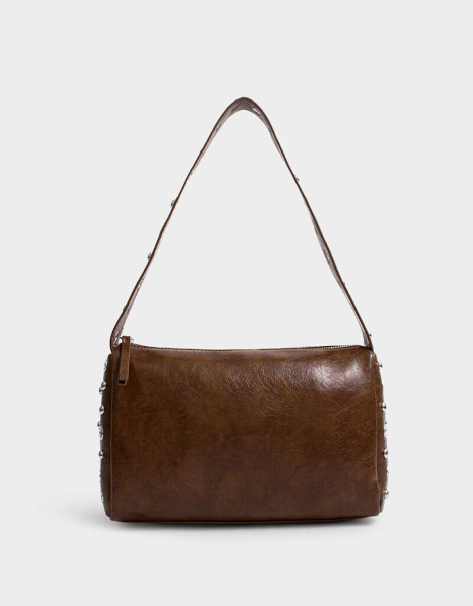 Bandolera Con Tachas - Marron Chocolate 