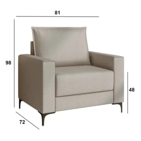 Sofá sillón 1 cuerpo - Patas en metal Sofá sillón 1 cuerpo - Patas en metal