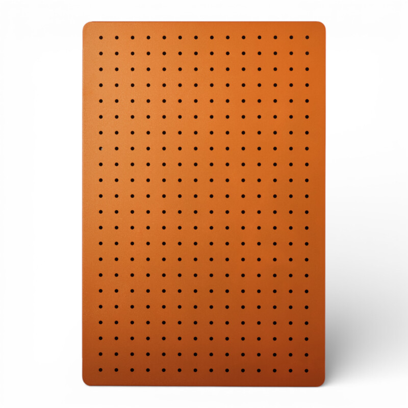 Panel perforado pegboard metálico organizador de pared 60x40 cm – Multiuso para el hogar Naranja