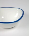Odalin Set de 6 Bol pequeño de porcelana blanco y azul