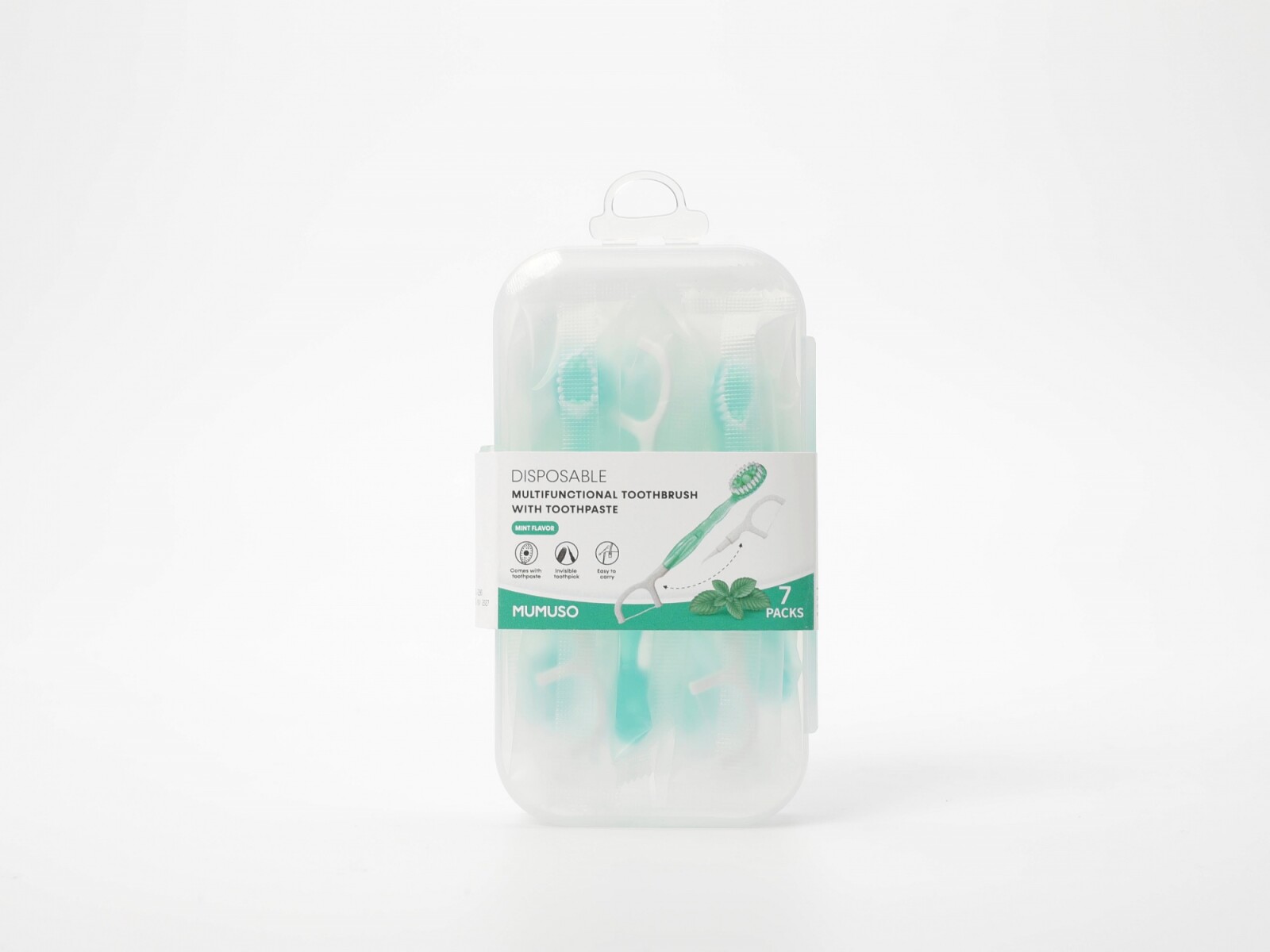 CEPILLO DE DIENTES MULTIFUNCIONAL DESECHABLE CON PASTA DENTAL (SABOR MENTA PAQU 