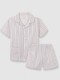 Pijama De Rayas Rosa