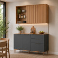 KIT COCINA AEREO 2 PUERTAS Y BAJO MESADA ALICE Kit Cocina Aereo 2 Puertas Y Bajo Mesada Alice