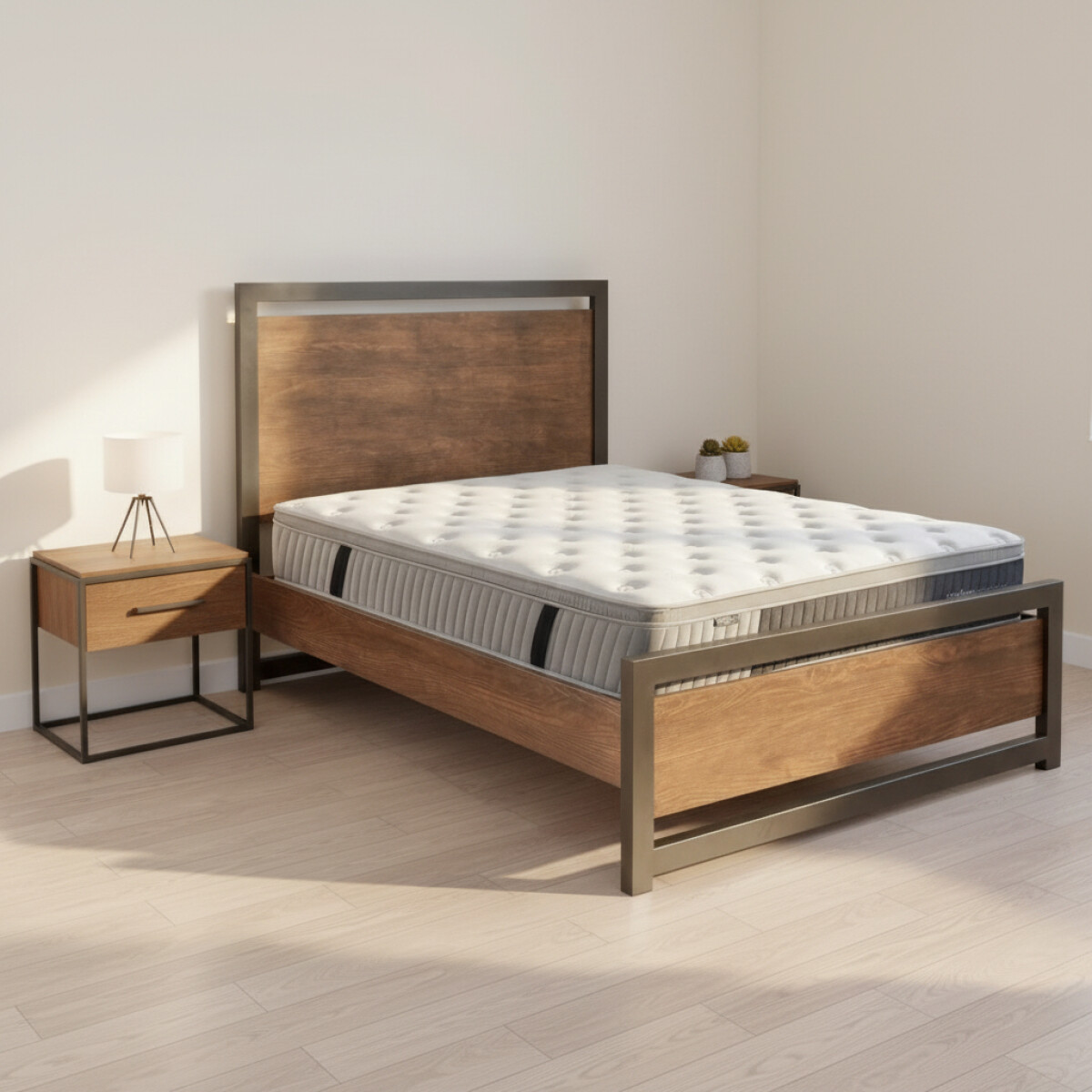 COLCHÓN - QUEEN RESORTES BLANCO NEBRASKA 