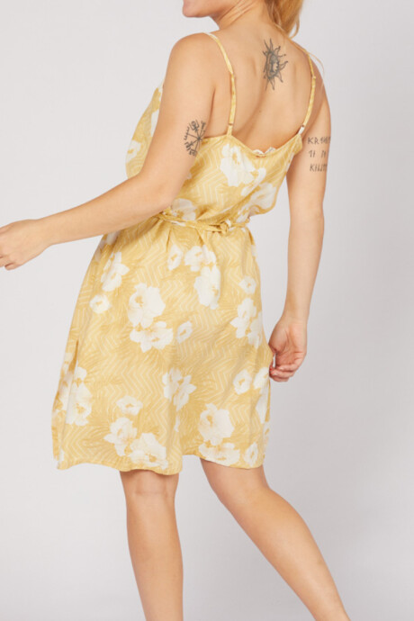 VESTIDO CORTO ISLA RUSTY Mostaza