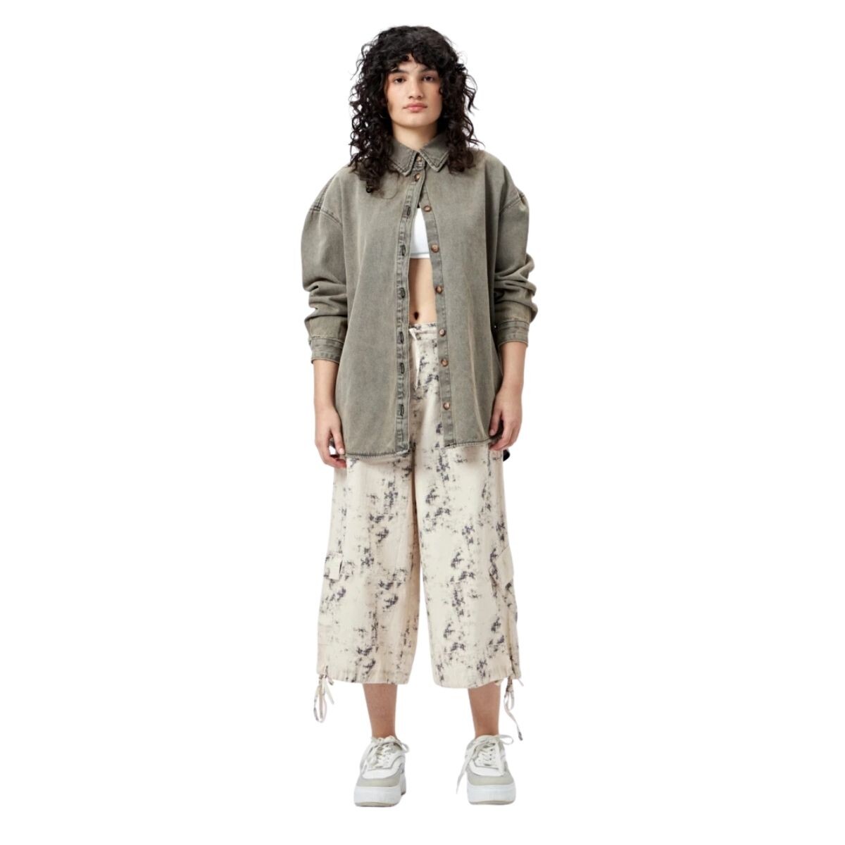 BERMUDA SKATER PRINT XXS-L - GRIS CLARO 