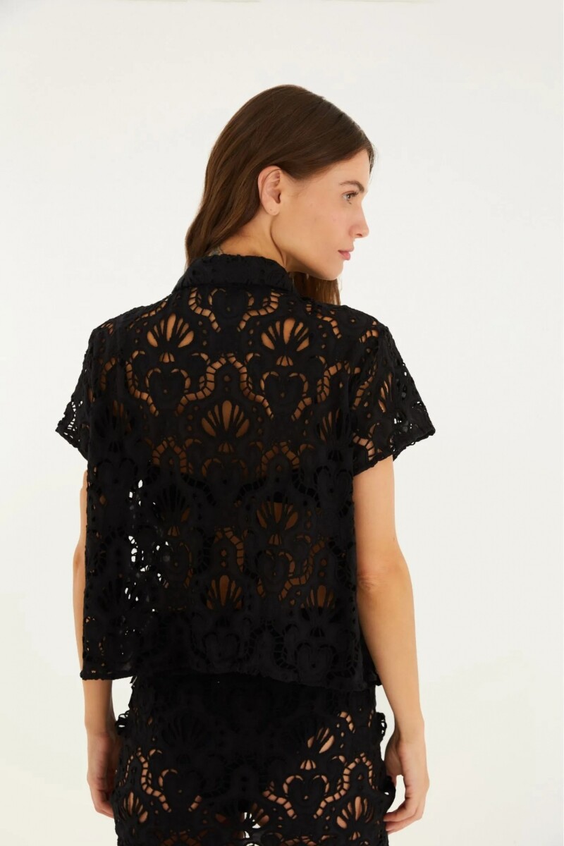 CAMISA ENCAJE Negro
