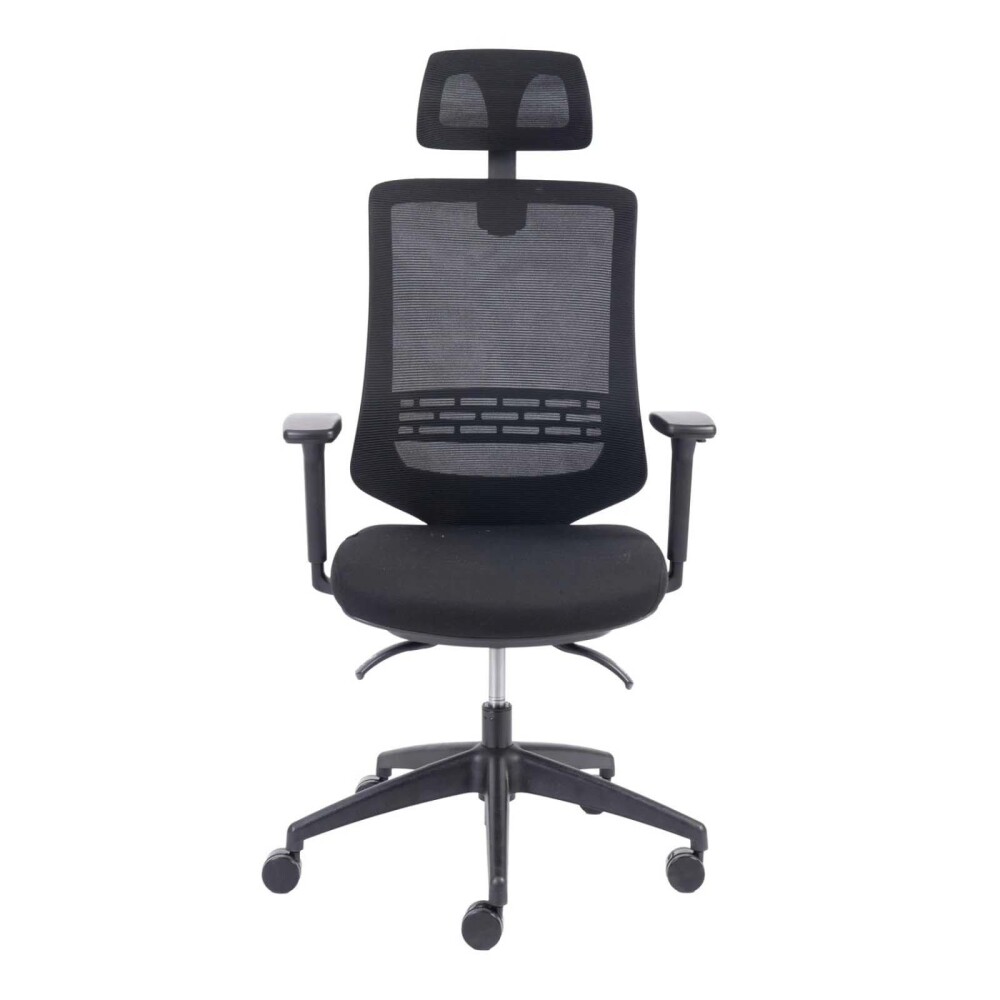 SILLA DE OFICINA GERENCIAL POLIPROPILENO-Y-FIBRA-DE-VIDRIO NEGRO K-206AH