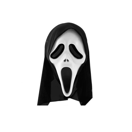 Máscara Halloween tipo Scream terrorífica Negro