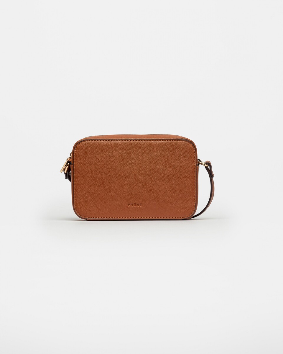 Mini Bag Lane En Efecto Cuero Zaffiano - Marron 