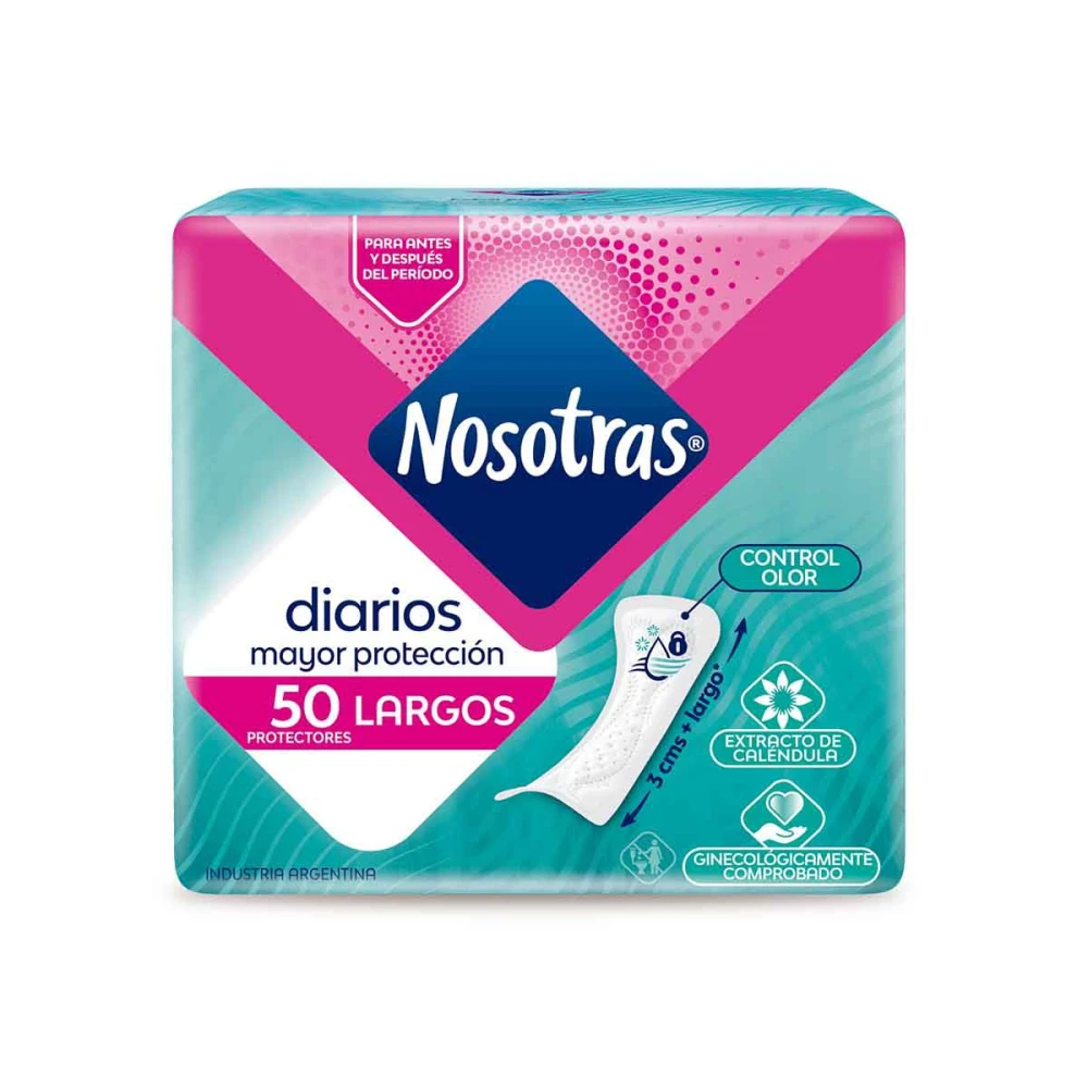 NOSOTRAS PROTECTORES DIARIOS LARGOS PAQU