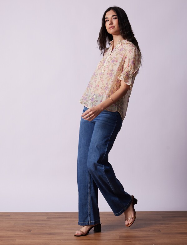 Blusa Printed MULTI/BEIGE