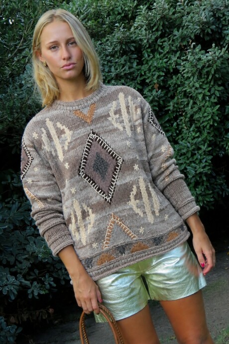 Sweater Gitano Lana Base Topo Jaspeado