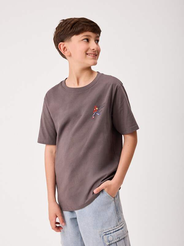 T-SHIRT CARLITOS TEEN RUSTY Gris Oscuro