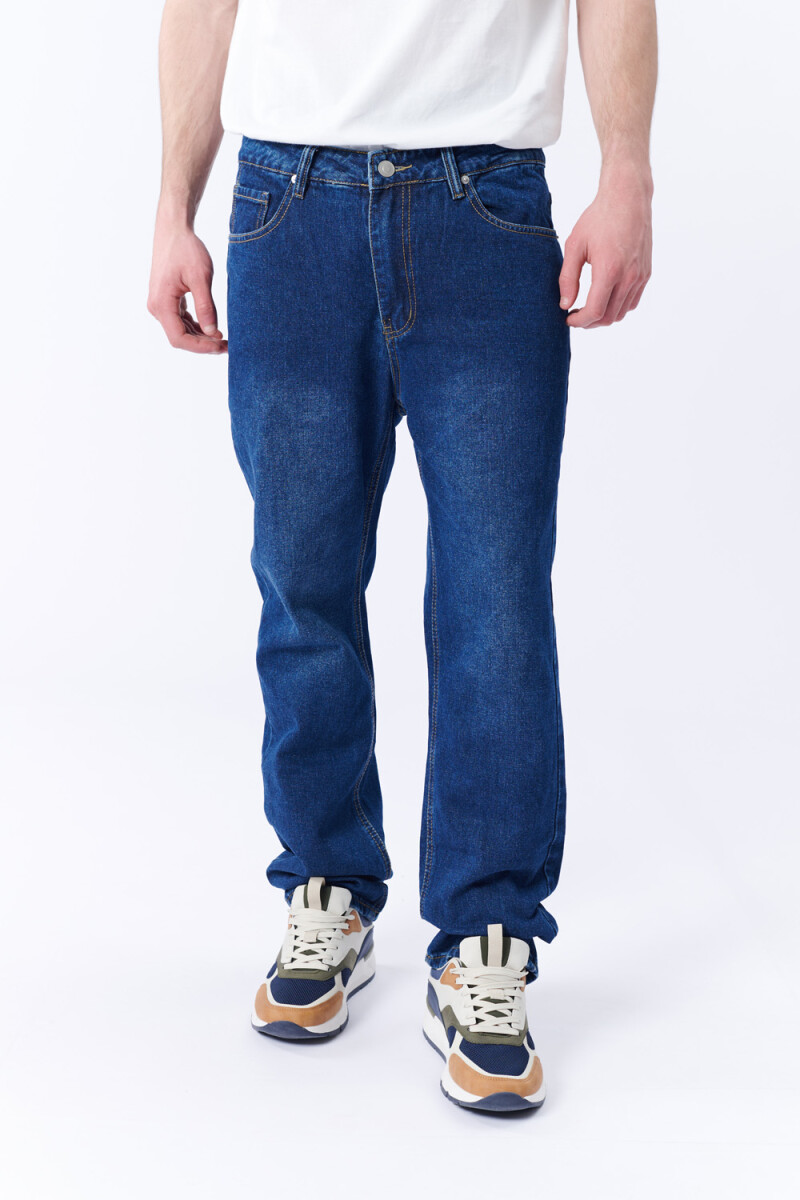 Pantalón jean fit clásico Azul Oscuro