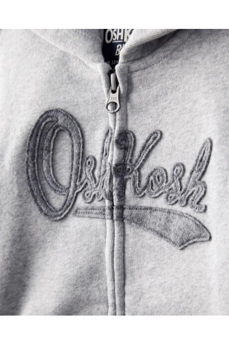 Campera de algodón con felpa, gris Sin color