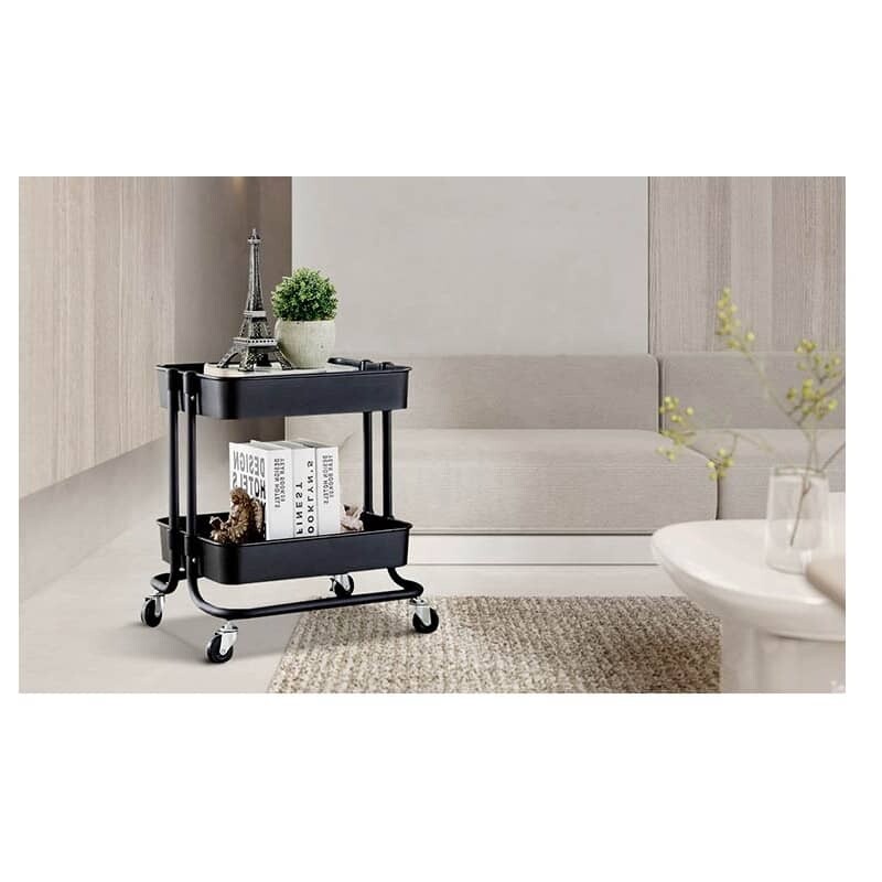 Carro Estante Organizador 2 Niveles Moscú negro