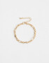 Pulseras Flexibles Bañada en Oro Pulsera Flexible Con Strass - Dorado