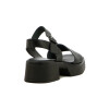 Country Sandalia Dama Tira Ancha C/suela Taco Negro