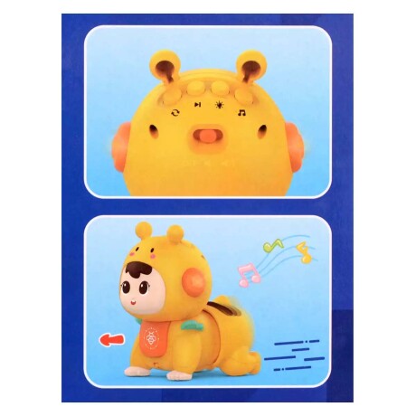 Muñeca Bebé Musical c/ Luz Juguete Estimulador Gateo Huanger Amarillo